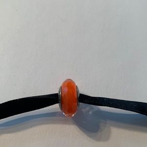 Pandora Orange Murano Glass Bead